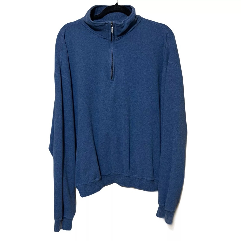 Carnoustie Golf 1/4-Zip Sweater Men’s XL Blue Pullover Heavy Cotton Outdoor